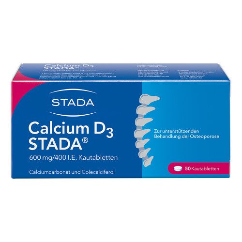 CALCIUM D3 STADA 600 mg/400 I.E. Kautabletten