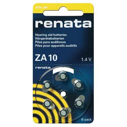 RENATA Hörgerätebatterie ZA 10
