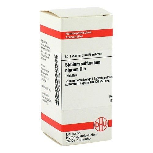 STIBIUM SULFURATUM NIGRUM D 6 Tabletten