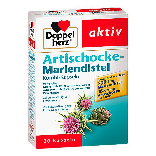 DOPPELHERZ Artischocke+Mariendistel Kapseln