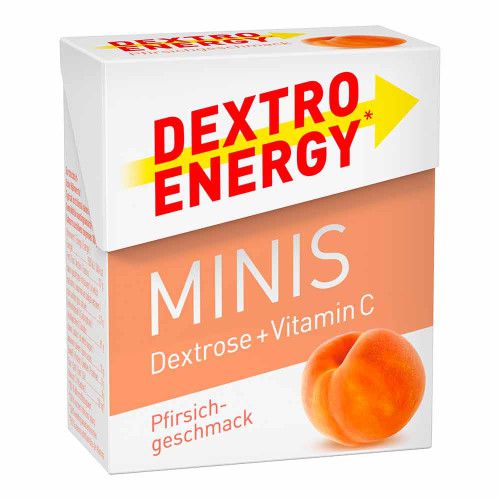 DEXTRO ENERGY Minis Pfirsich + Vitamin C Täfelchen