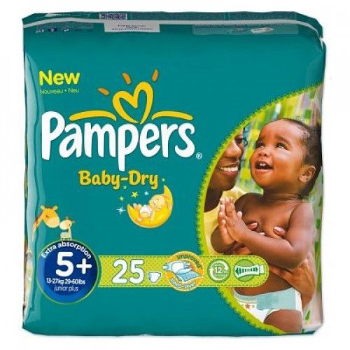 PAMPERS Baby Dry Gr.5+ junior plus 13-27kg Sparp.