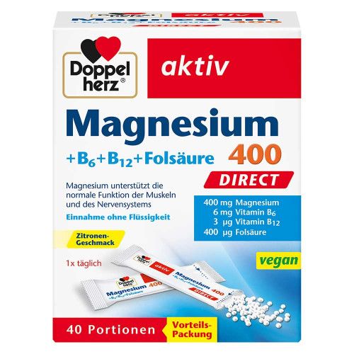 DOPPELHERZ Magnesium+B Vitamine DIRECT Pellets