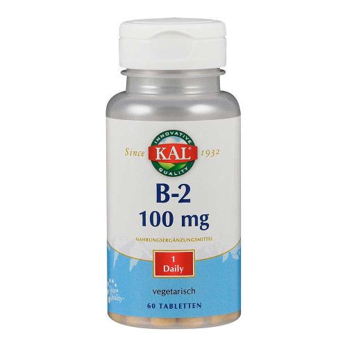 VITAMIN B2 RIBOFLAVIN 100 mg KAL Tabletten