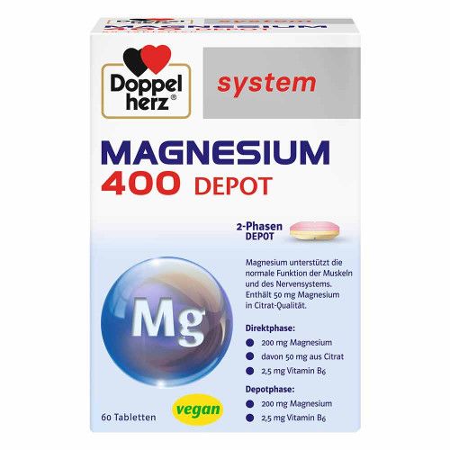 DOPPELHERZ Magnesium 400 Depot system Tabletten