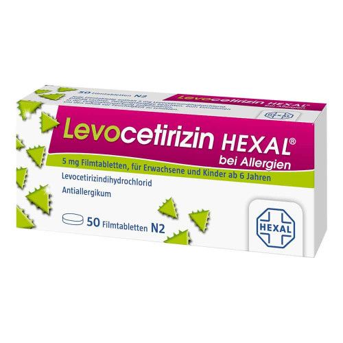 LEVOCETIRIZIN HEXAL bei Allergien 5 mg Filmtabl.