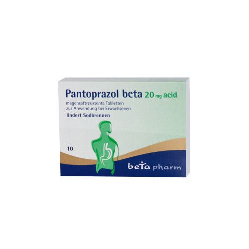 PANTOPRAZOL beta 20 mg acid magensaftres.Tabletten