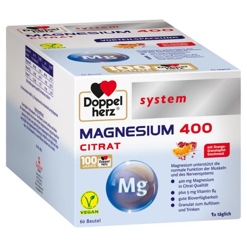 DOPPELHERZ Magnesium 400 Citrat system Granulat