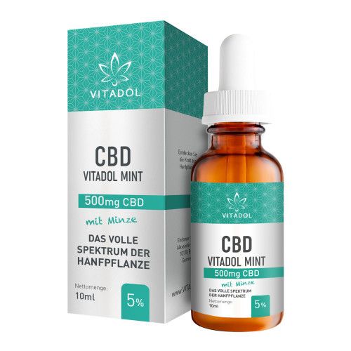 CBD 5% Bio Hanfextrakt Öl Vitadol mint