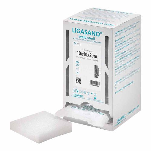 LIGASANO weiß Verband 2x10x10 cm steril