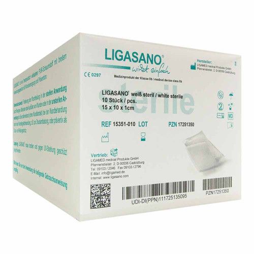 LIGASANO weiß Verband 1x10x15 cm steril