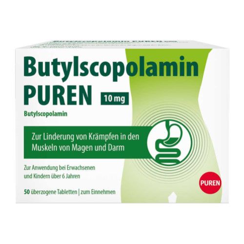 BUTYLSCOPOLAMIN PUREN 10 mg überzogene Tab.