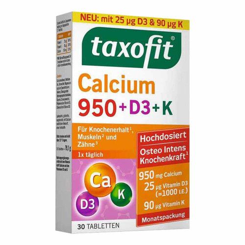 TAXOFIT Calcium 950+D3+K Tabletten