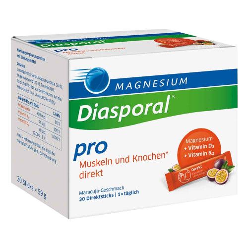 MAGNESIUM DIASPORAL pro D3+K2 Musk.+Knochen direkt