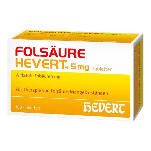 FOLSÄURE HEVERT 5 mg Tabletten