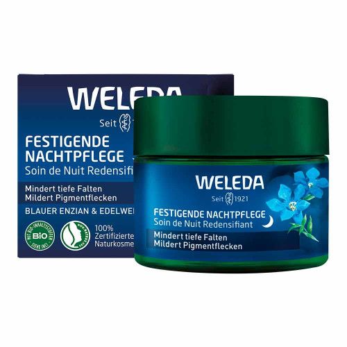 Weleda festigende Nachtpflege blauer Enzian & Edelweiss